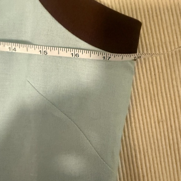 Willow Glenn Shift Dress Size 8 Blue Brown Linen - Picture 5 of 8